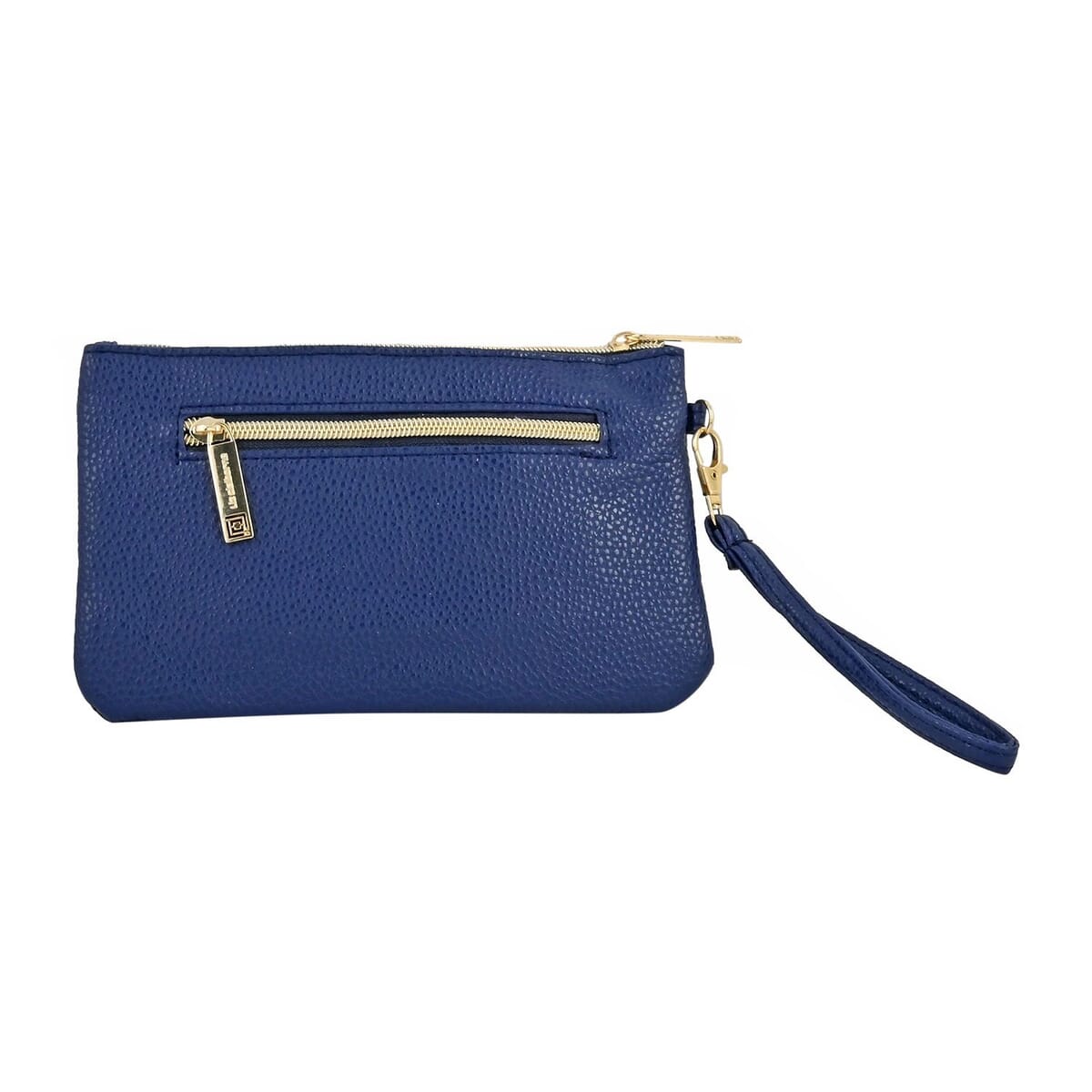 Liz Claiborne Navy Faux Leather RFID Protected Wristlet Wallet with Power Bank (9"x5.5") image number 3