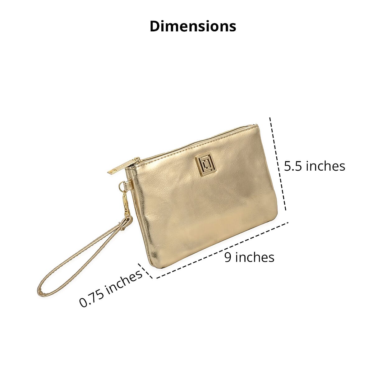 Chicago Closeout Liz Claiborne Golden Faux Leather RFID Protected Wristlet Wallet with Power Bank image number 2