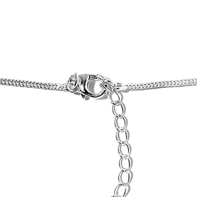 Artisan Crafted White Buffalo Necklace 18 Inches in Sterling Silver 28.30 ctw