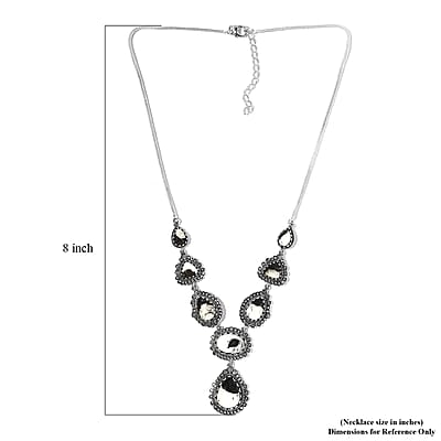 Artisan Crafted White Buffalo Necklace 18 Inches in Sterling Silver 28.30 ctw