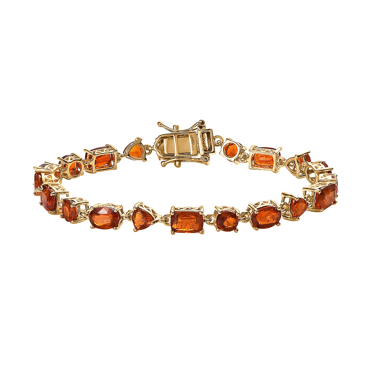 Premium Tangerine Kyanite Bracelet in Vermeil Yellow Gold Over Sterling Silver (7.25 In) 15.60 ctw image number 0