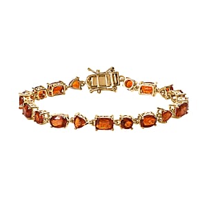 Premium Tangerine Kyanite Bracelet in Vermeil Yellow Gold Over Sterling Silver (7.25 In) 15.60 ctw