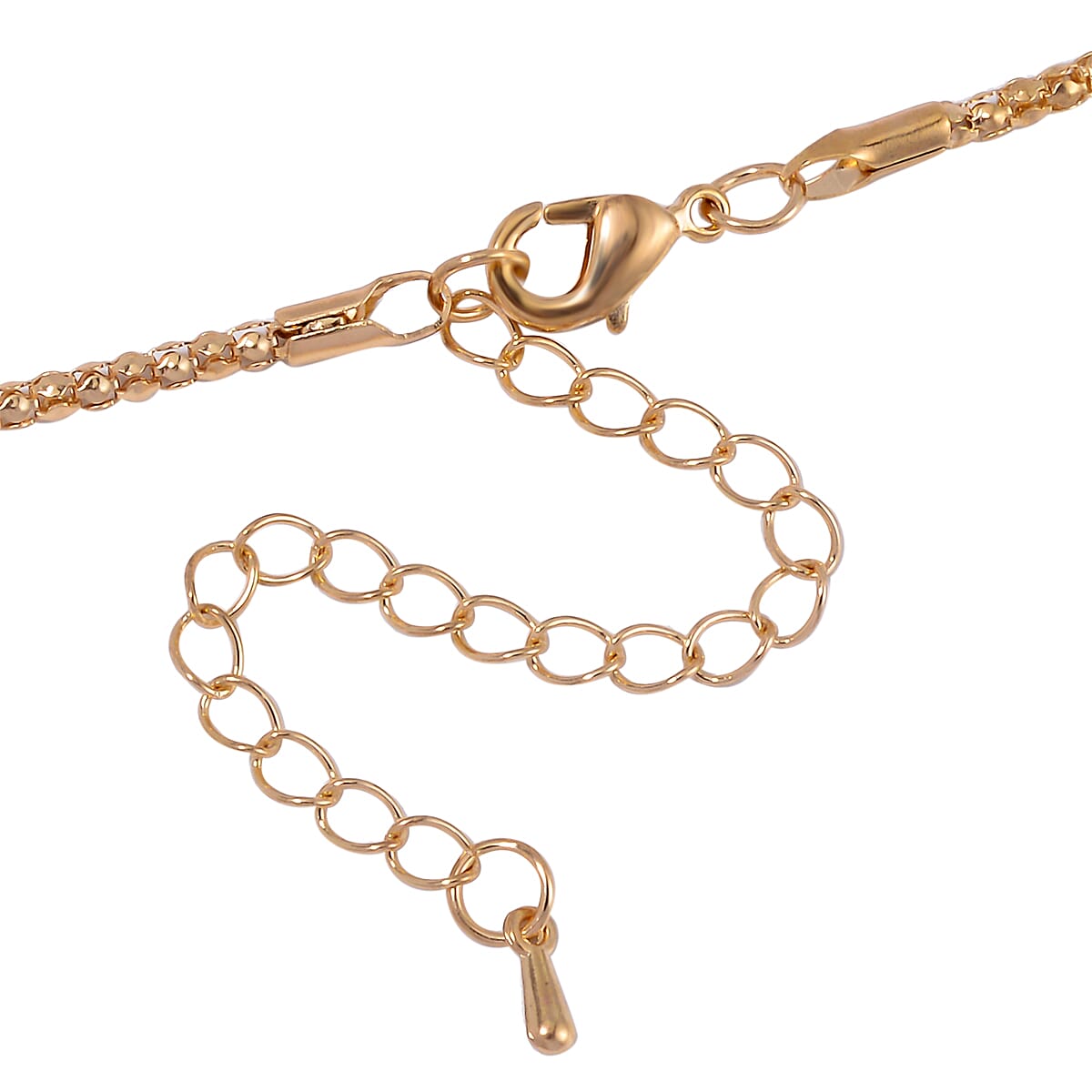 Champagne Glass and Austrian Crystal Fox Pendant with Necklace in Goldtone 28-30 Inches image number 4