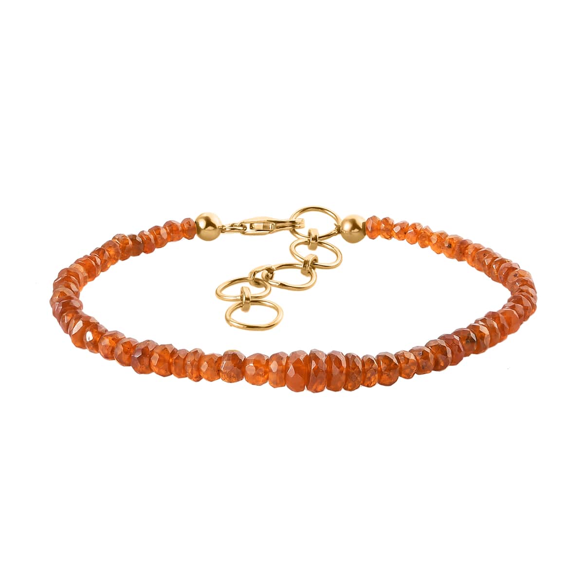 Tangerine Kyanite Beaded Bracelet in 14K Yellow Gold Over Sterling Silver (7.25 In) 28.00 ctw image number 0