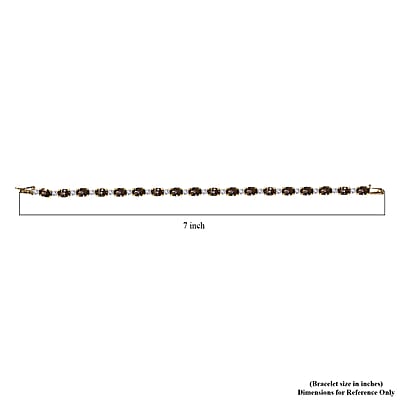 Luxoro 14K Yellow Gold Premium Golden Tanzanite and Moissanite Bracelet (6.50 In) 4.60 Grams 9.50 ctw