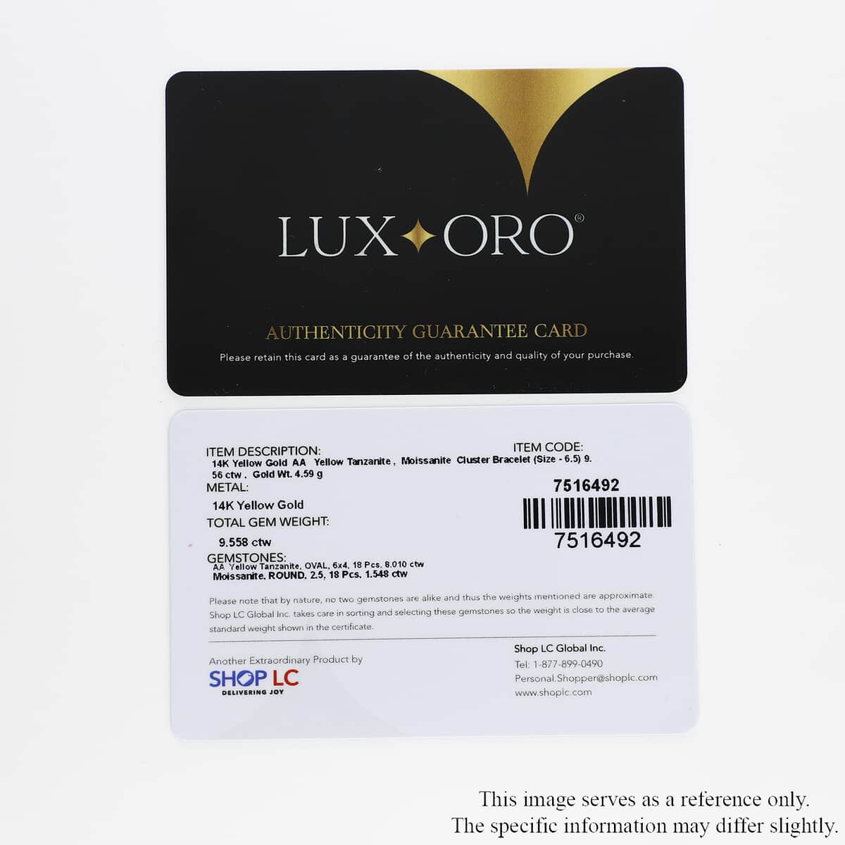 Luxoro 14K Yellow Gold Premium Golden Tanzanite and Moissanite Bracele (6.50 In) 4.60 Grams 9.50 ctw With Free Tanzanite Book  image number 5