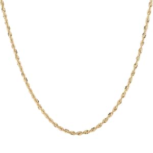 10K Yellow Gold Rope Chain Necklace, Gold Rope Necklace, 22 Inches Chain Necklace, Gold Chains For Her 1.5 Grams