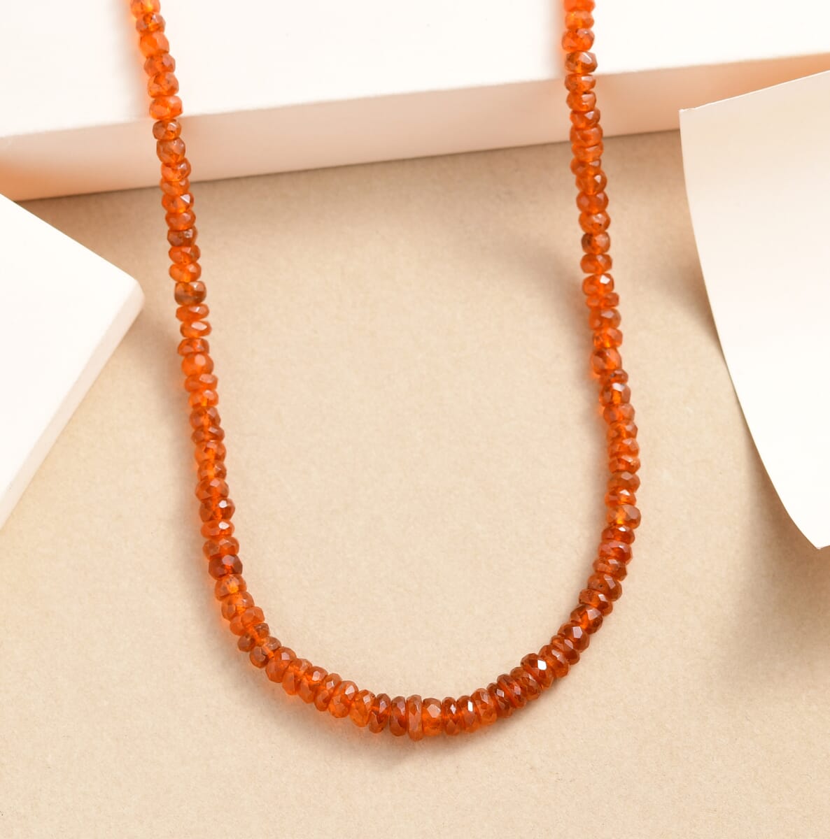 Tangerine Kyanite Beaded Necklace 20 Inches in 14K Yellow Gold Over Sterling Silver 85.00 ctw image number 1