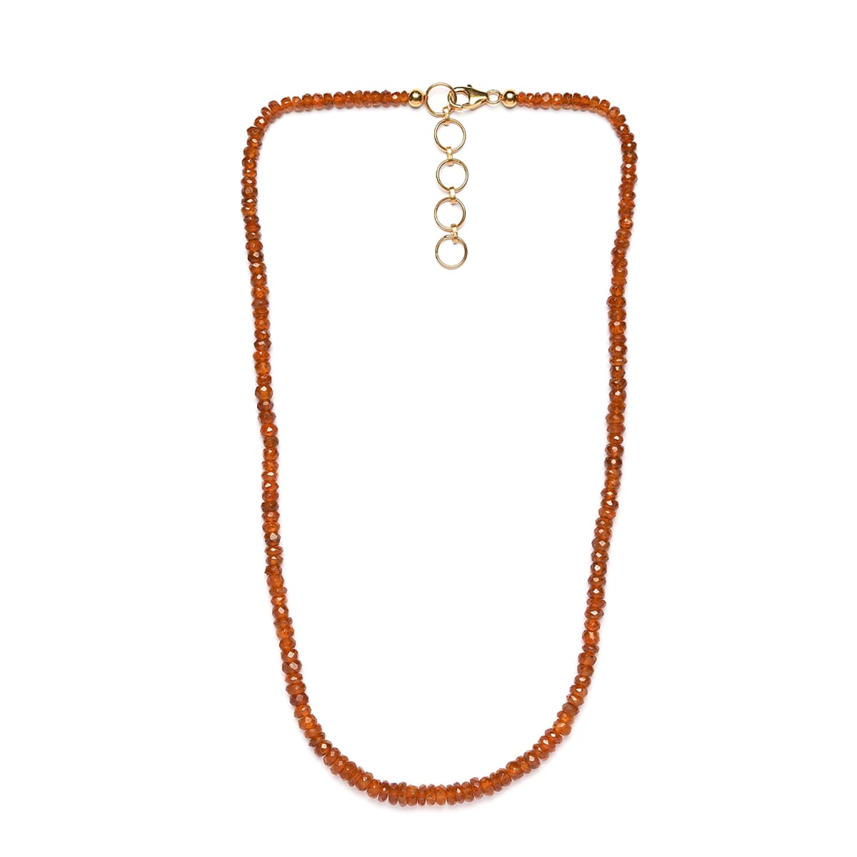 Tangerine Kyanite Beaded Necklace 20 Inches in 14K Yellow Gold Over Sterling Silver 85.00 ctw image number 3