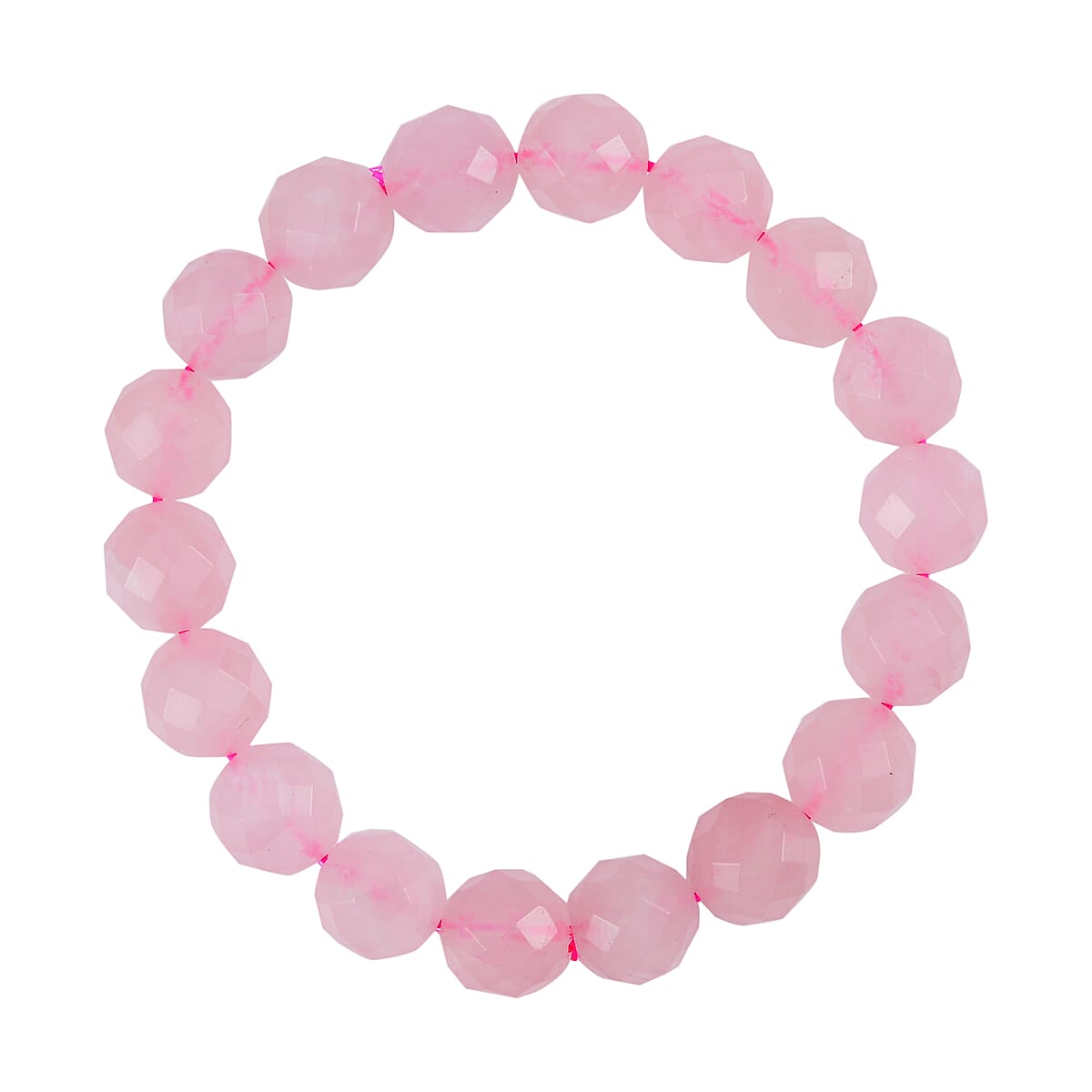 Galilea Rose Quartz Beaded Stretch Bracelet 183.00 ctw image number 0