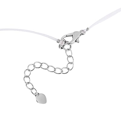 Peacock Freshwater Pearl Station Necklace 18-20 Inches in Silvertone