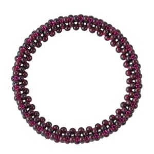 Mozambique Garnet Beaded Stretch Bracelet 85.00 ctw