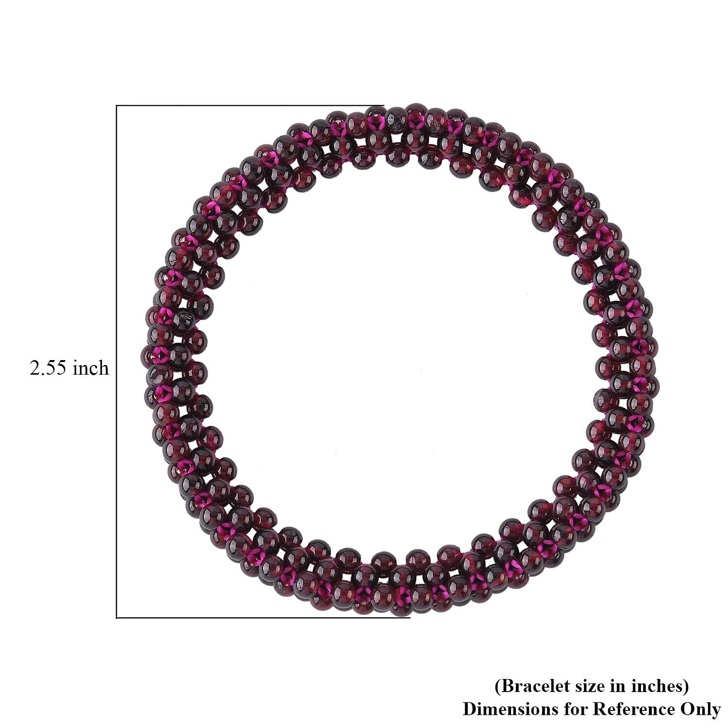 Mozambique Garnet 85.00 ctw Beaded Stretch Bracelet