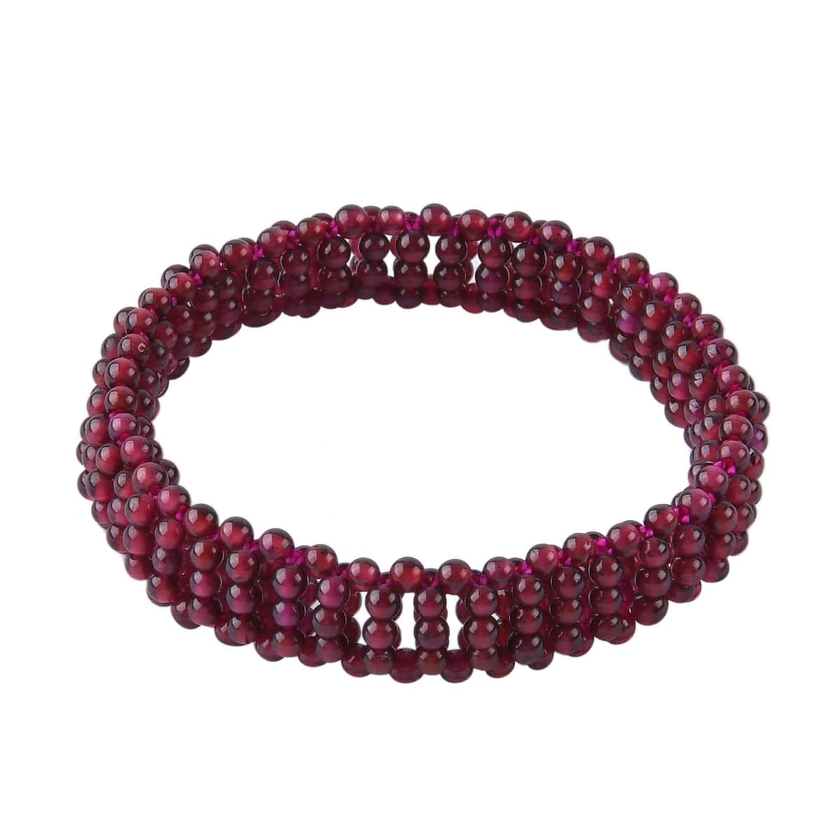 Mozambique Garnet 94.50 ctw Beaded Stretch Bracelet image number 0