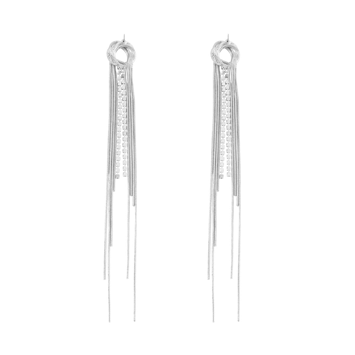 Austrian Crystal Earrings in Silvertone image number 3