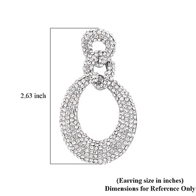 Austrian Crystal Earrings in Silvertone