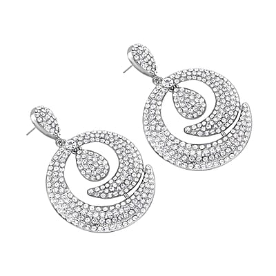 Austrian Crystal Earrings in Silvertone