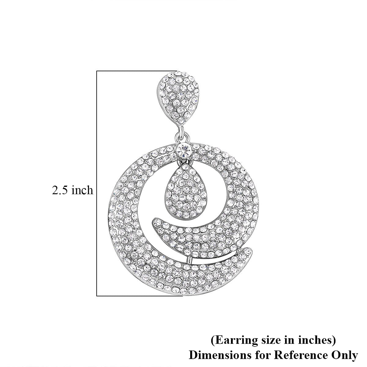Austrian Crystal Earrings in Silvertone