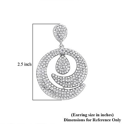 Austrian Crystal Earrings in Silvertone