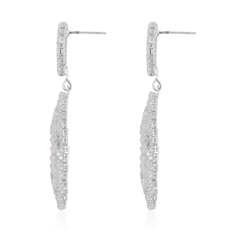 Austrian Crystal Open Circle Earrings in Silvertone