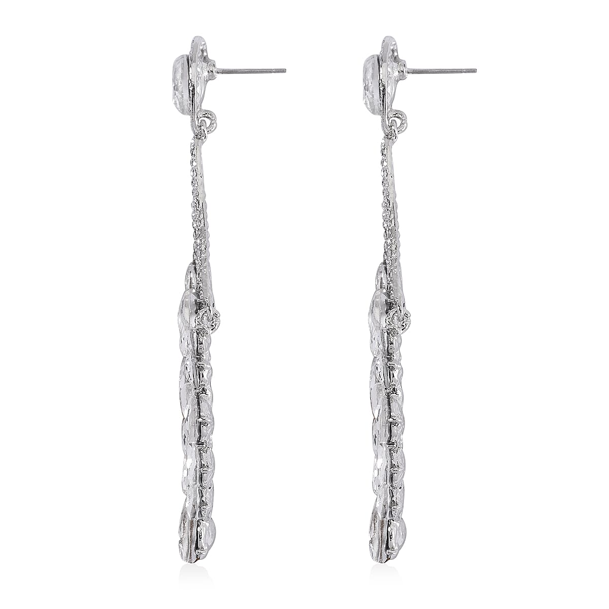 Austrian Crystal Earrings in Silvertone