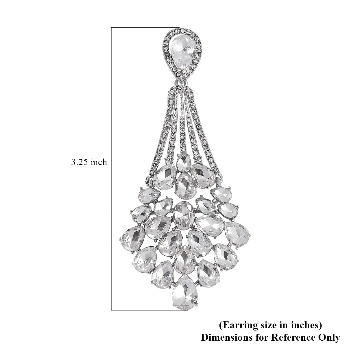 Austrian Crystal Earrings in Silvertone