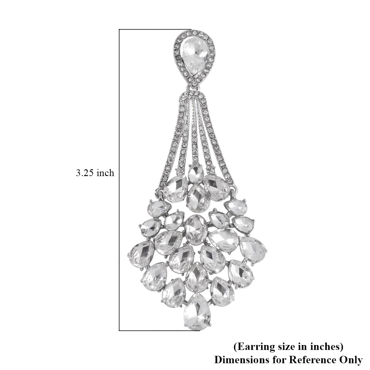 Austrian Crystal Earrings in Silvertone image number 5