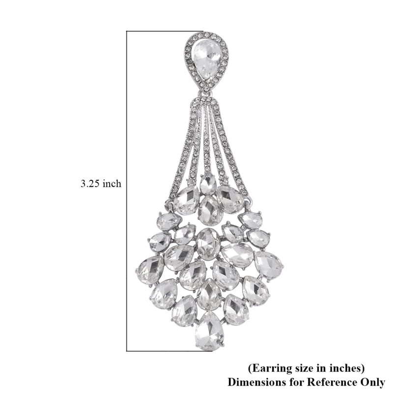 Austrian Crystal Earrings in Silvertone