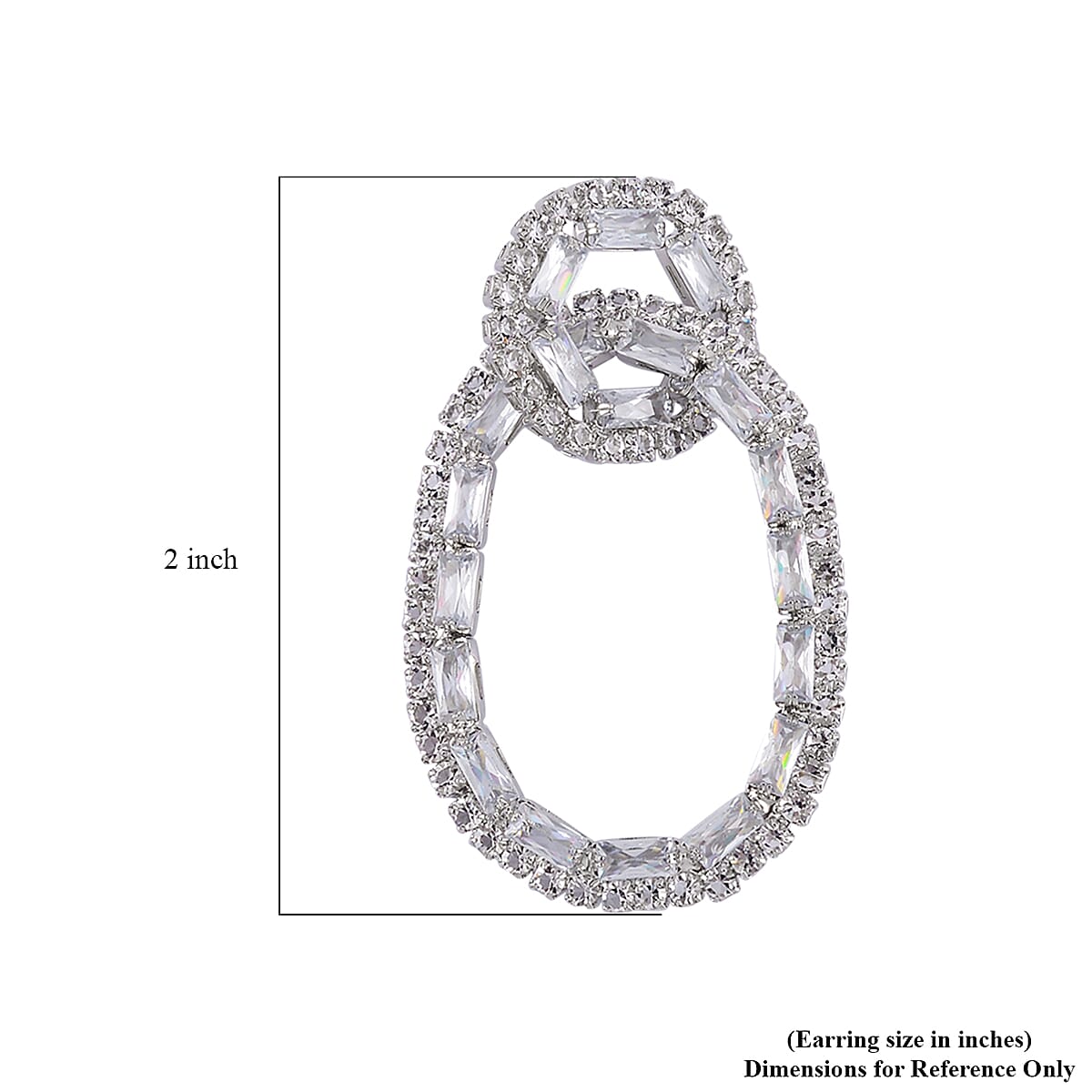 Austrian Crystal Earrings in Silvertone