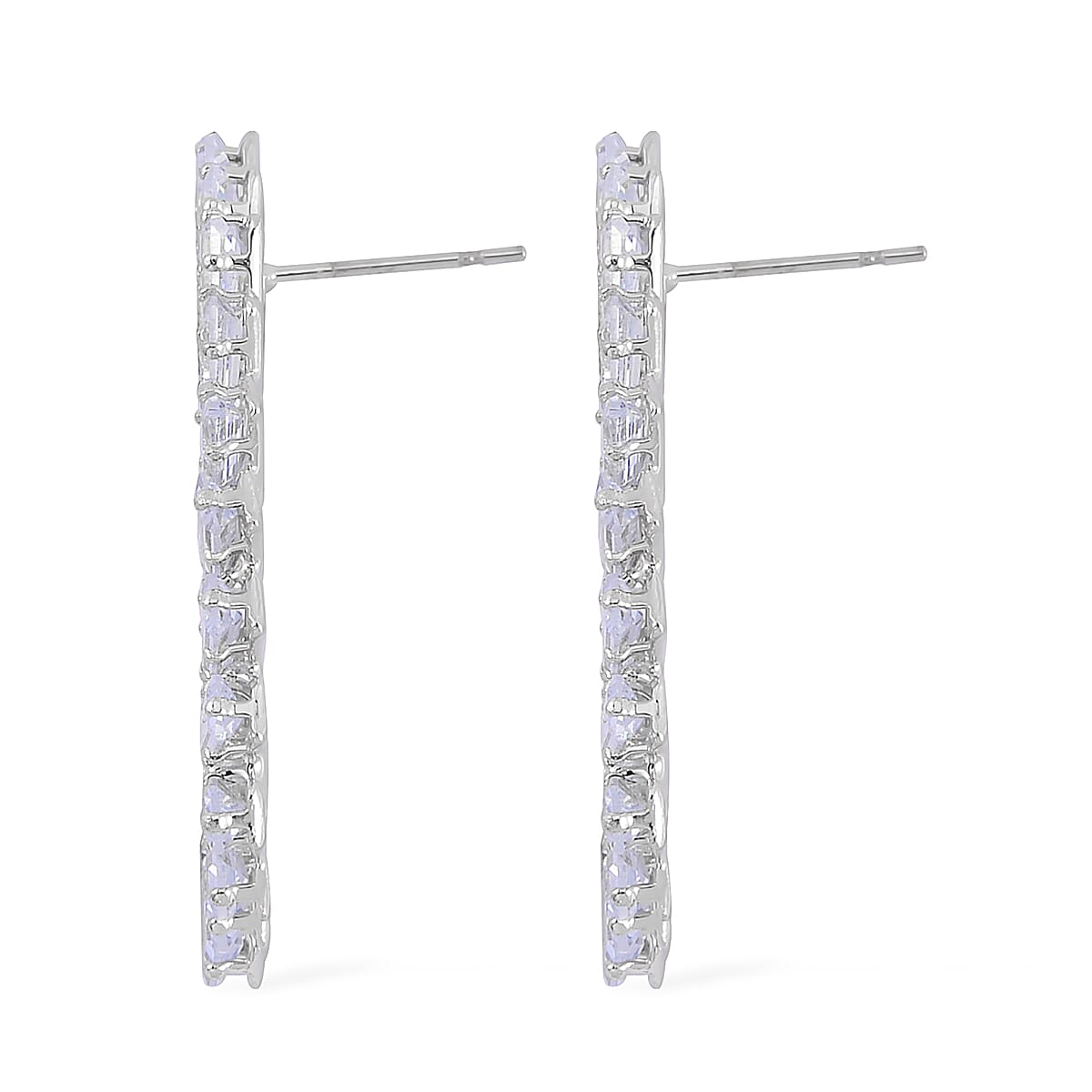 Austrian Crystal Open Circle Earrings in Silvertone image number 3