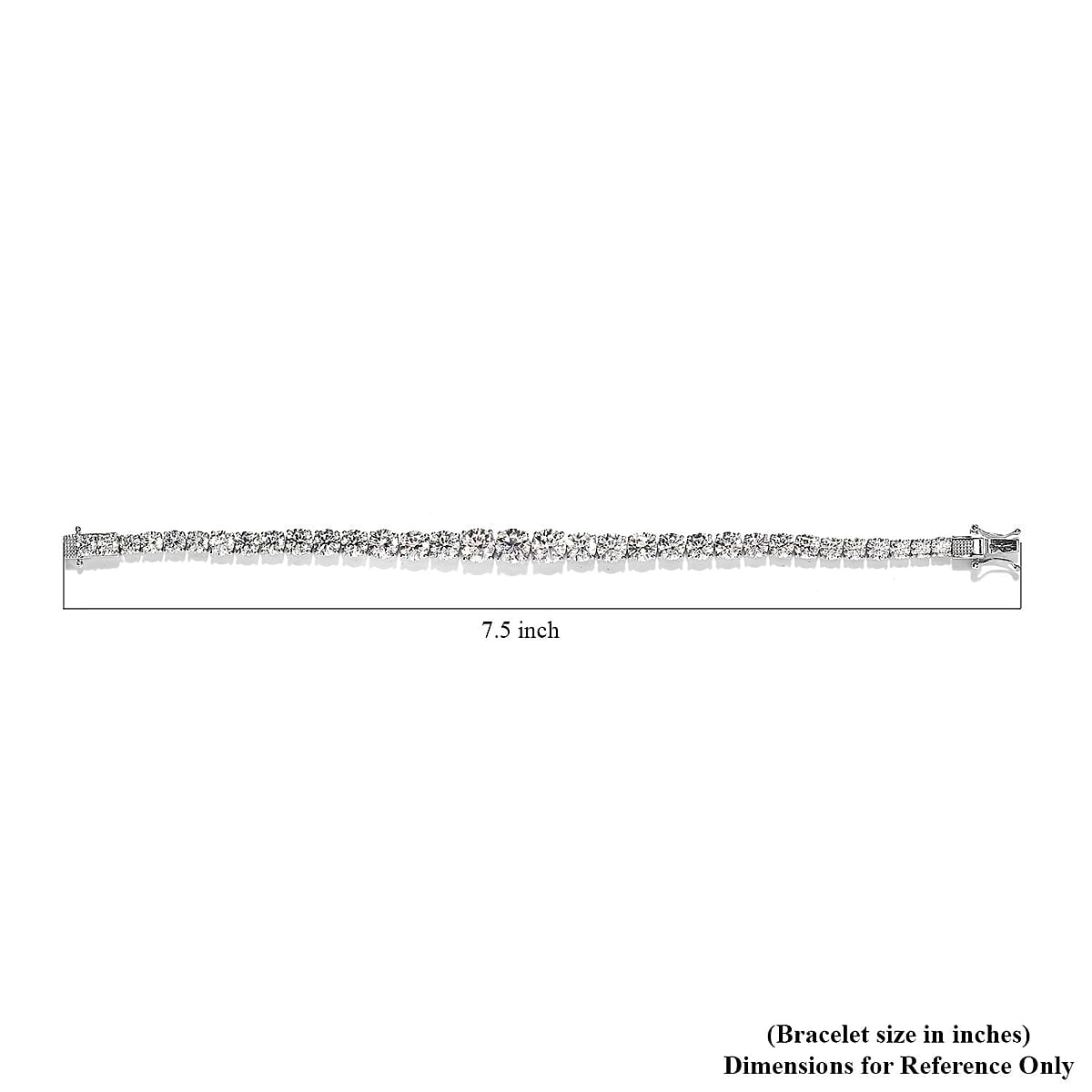 Moissanite Tennis Bracelet in Platinum Over Sterling Silver (7.25 In) 17.80 ctw image number 4
