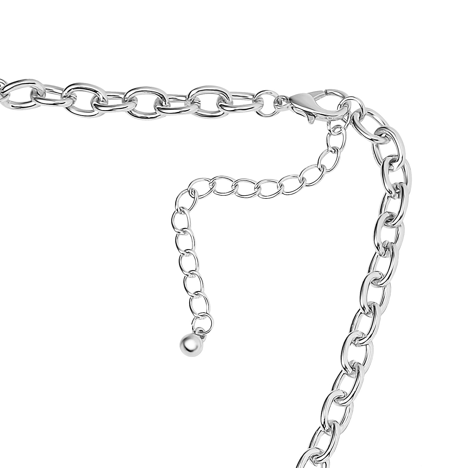 Simulated Pearl Necklace 20-22 Inches in Silvertone