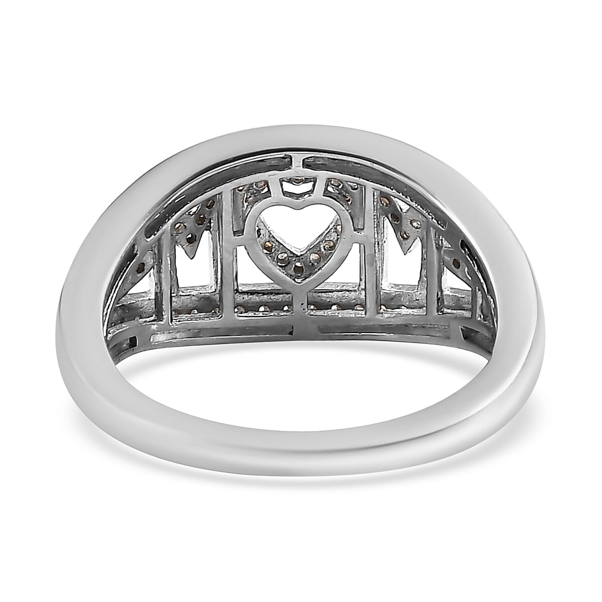 Moissanite MOM Ring in Platinum Over Sterling Silver 0.85 ctw image number 4