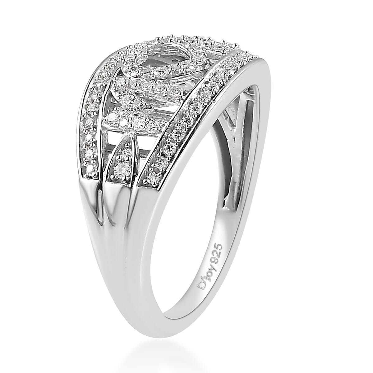 Moissanite MOM Ring in Platinum Over Sterling Silver (Size 6.0) 0.85 ctw image number 3