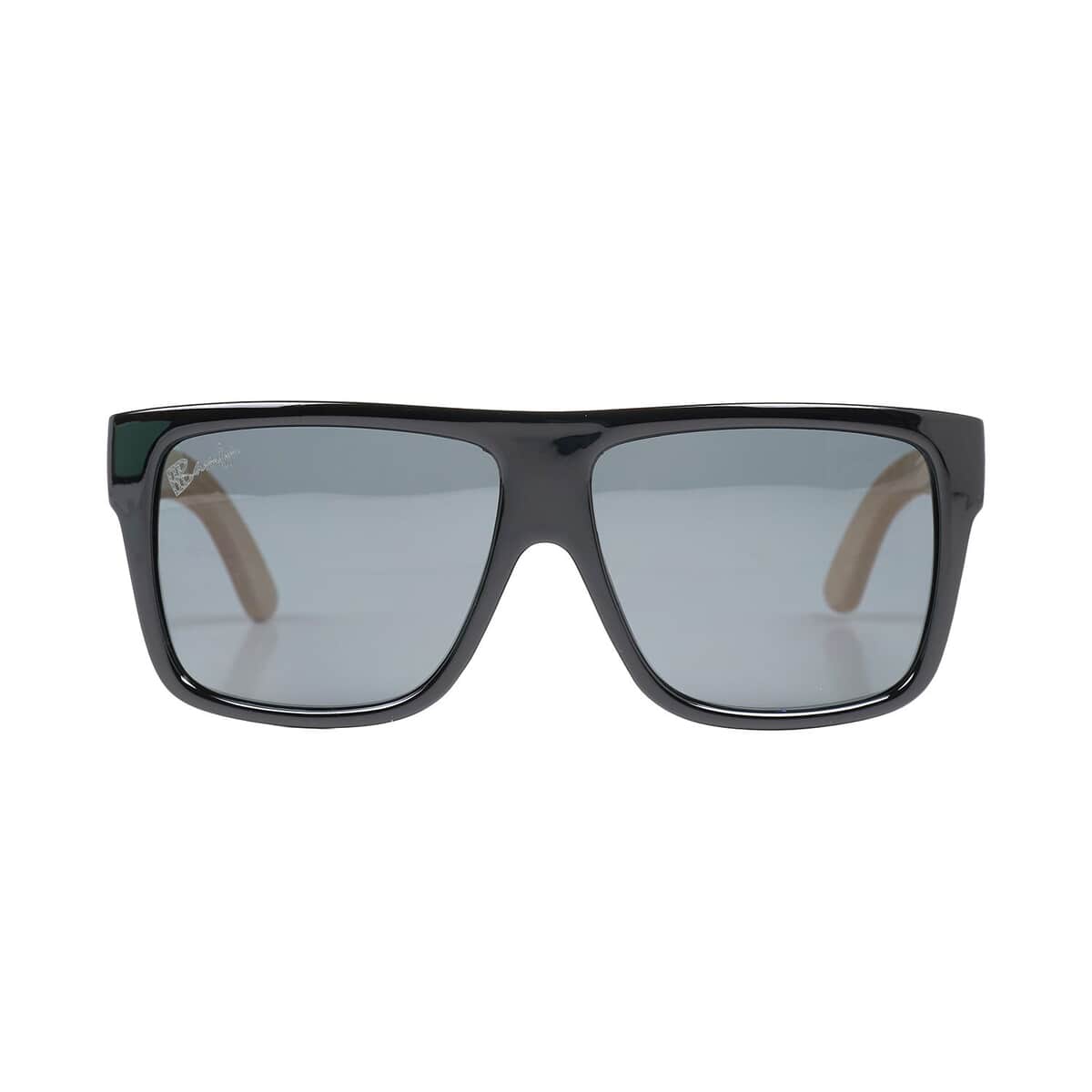Bamfy Oakland UV400 Polarized Sunglasses with Bamboo Legs and Case -Black image number 0
