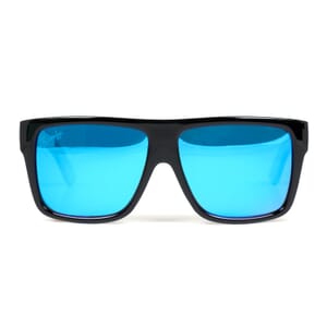 Bamfy Oakland UV400 Polarized Sunglasses with Bamboo Legs and Case -Blue