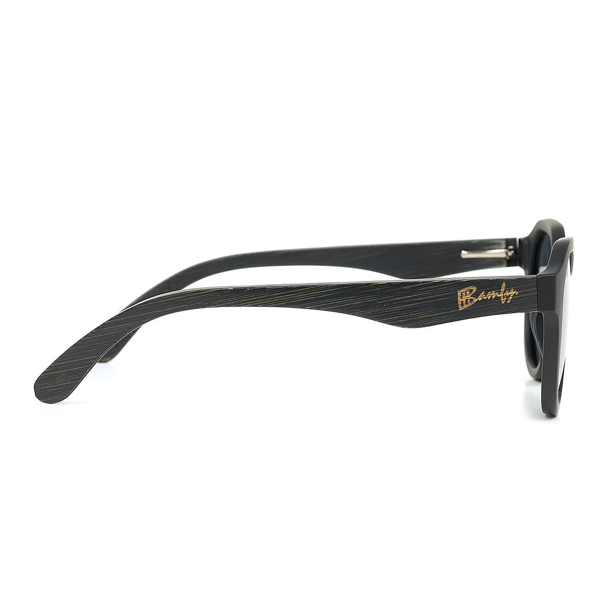 Bamfy Glendale UV400 Polarized Sunglasses with Bamboo Legs and Case -Blackout image number 4