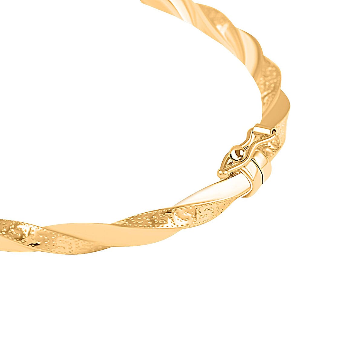 Italian 14K Yellow Gold Bangle Bracelet (6.75 In) 5.60 Grams image number 2