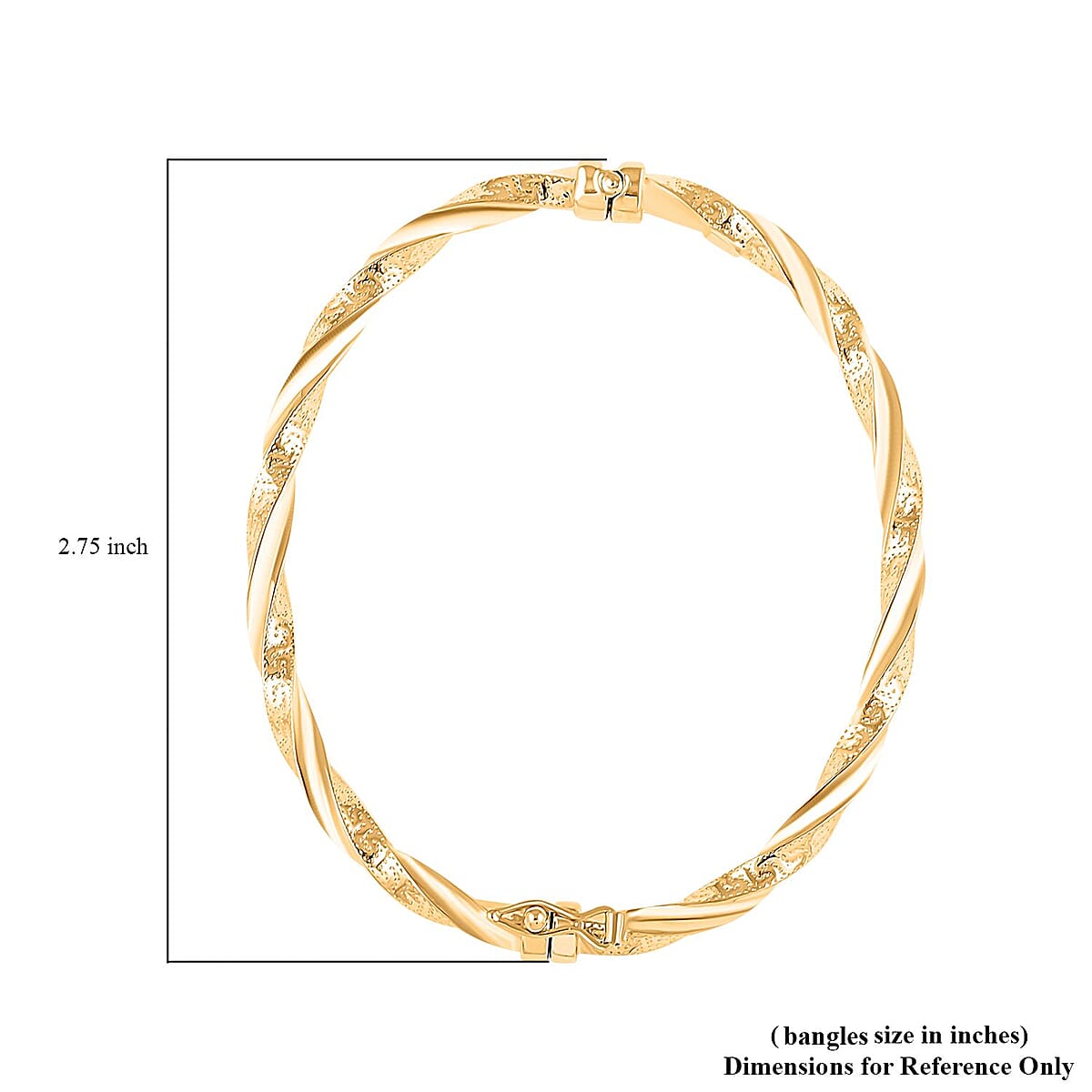 Italian 14K Yellow Gold Bangle Bracelet (6.75 In) 5.60 Grams image number 3
