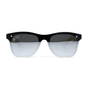Bamfy Venice UV400 Polarized Sunglasses with Bamboo Legs and Case -Seamless Silver