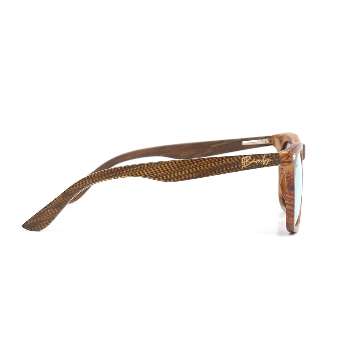 Bamfy Monica UV400 Polarized Sunglasses with Bamboo Legs and Case -Woodsy Gold image number 4