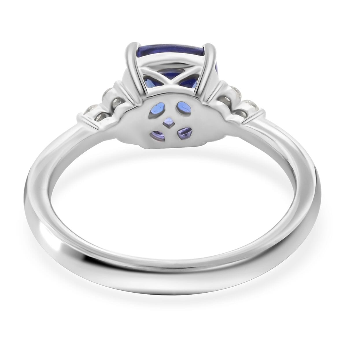 Certified & Appraised Rhapsody 950 Platinum AAAA Tanzanite and E-F VS Diamond Ring 5.70 Grams 2.50 ctw (Del. in 15-20 Days) image number 4