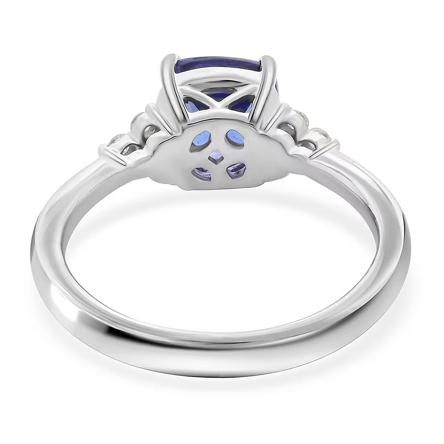 Certified & Appraised Rhapsody AAAA Tanzanite and Diamond E-F VS 1.60 ctw Ring in 950 Platinum (Size 6.0) 4 Grams