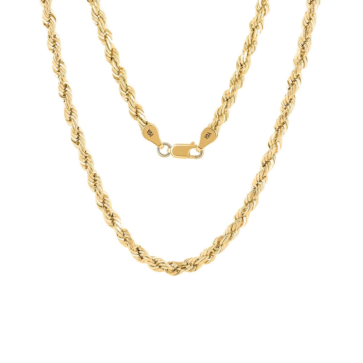 10K Yellow Gold Rope Chain Necklace , Gold Rope Necklace , 22 Inches Chain Necklace , Gold Chains For Her 1.90 Grams image number 0