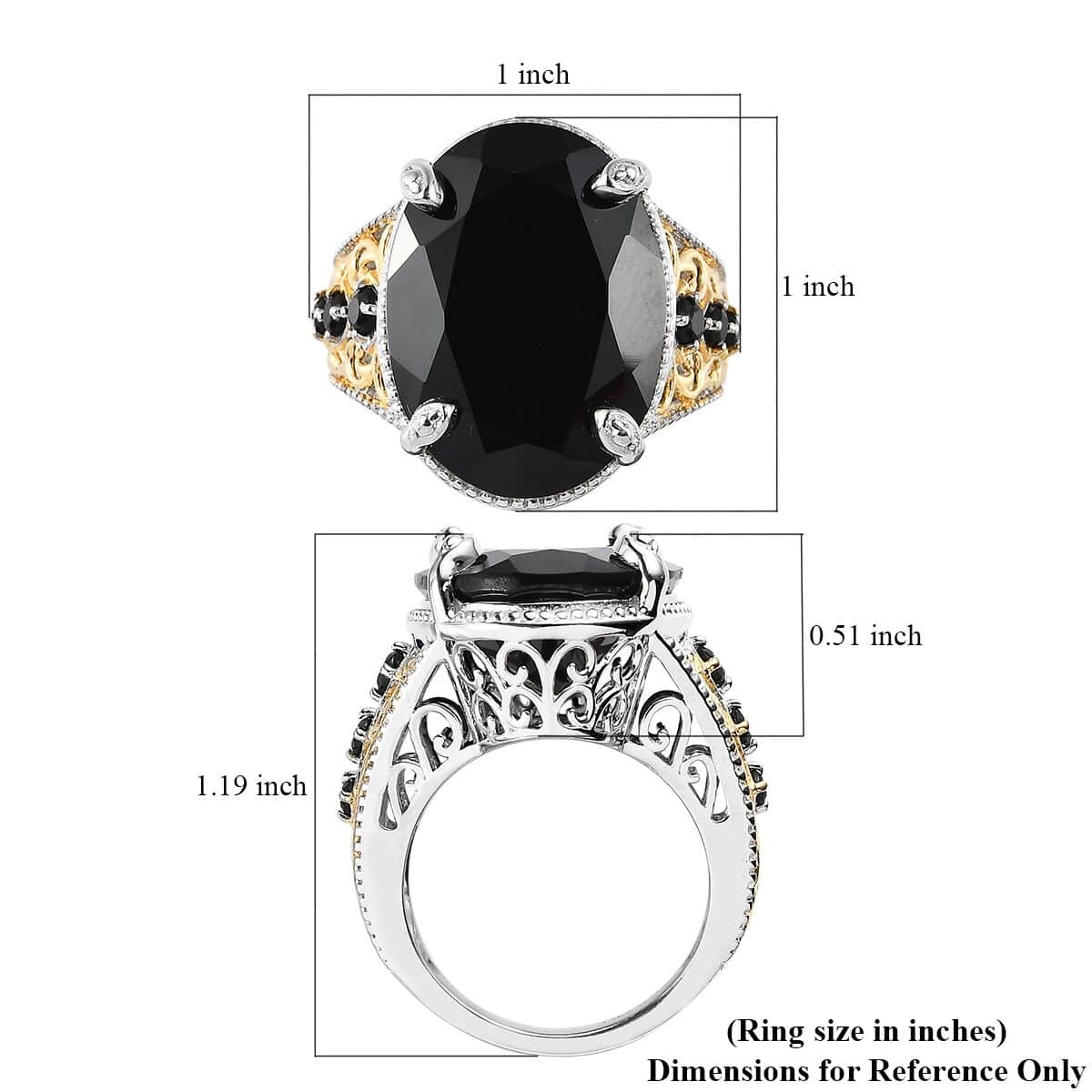 Black newest Spinel Ring Size in Pictures