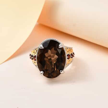 Color Collection 14KT YG Smoky Topaz & Diamonds Round Cocktail Ring – Dalia  T Online