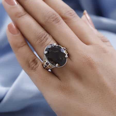 Antique Nouveau Scarf Ring Gold Platinum Turquoise Diamonds French
