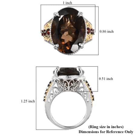 Color Collection 14KT YG Smoky Topaz & Diamonds Round Cocktail Ring – Dalia  T Online
