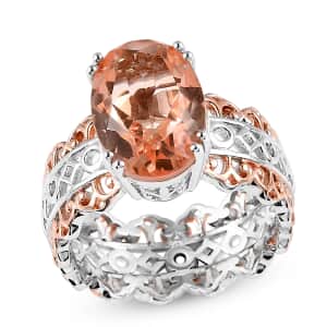 Karis Morganique Quartz (Triplet) Ring in 18K Rose Gold Plated and Platinum Bond 6.15 ctw