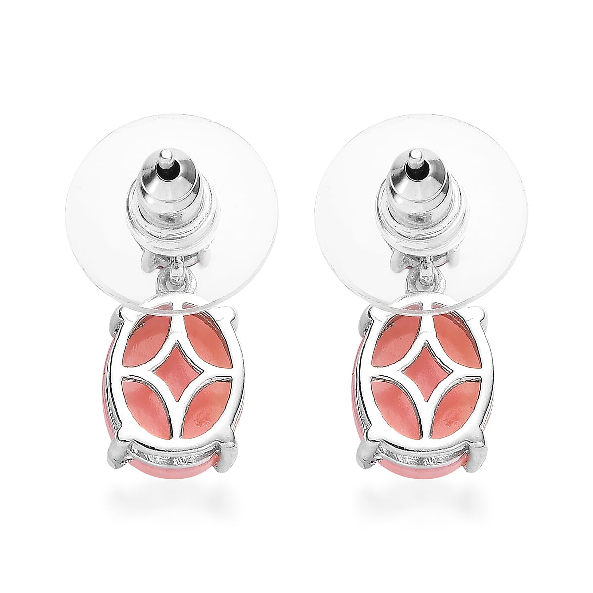 Premium Peruvian Pink Opal and Orissa Rhodolite Garnet Drop Earrings in Platinum Over Sterling Silver 5.00 ctw